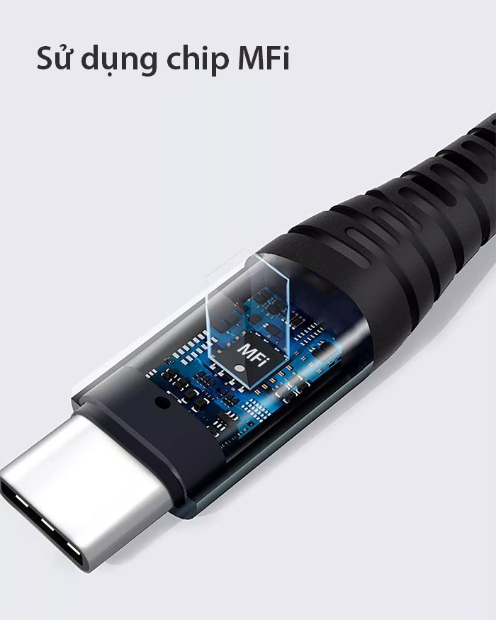 Cáp USB-C to Lightning MFI 1m Bagi C94 – ảnh 3