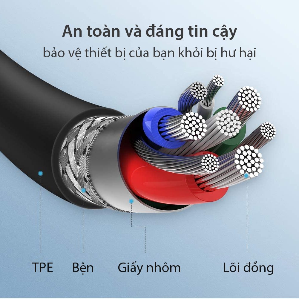 Cáp sạc nhanh Type C to Lightning dây dù Bagi PD 35W dài 1m PD-I100 – ảnh 5