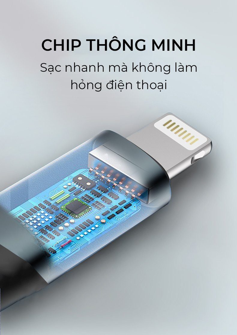 Cáp sạc nhanh Type C to Lightning dây dù Bagi PD 35W dài 1.2m PD-I120 – ảnh 3