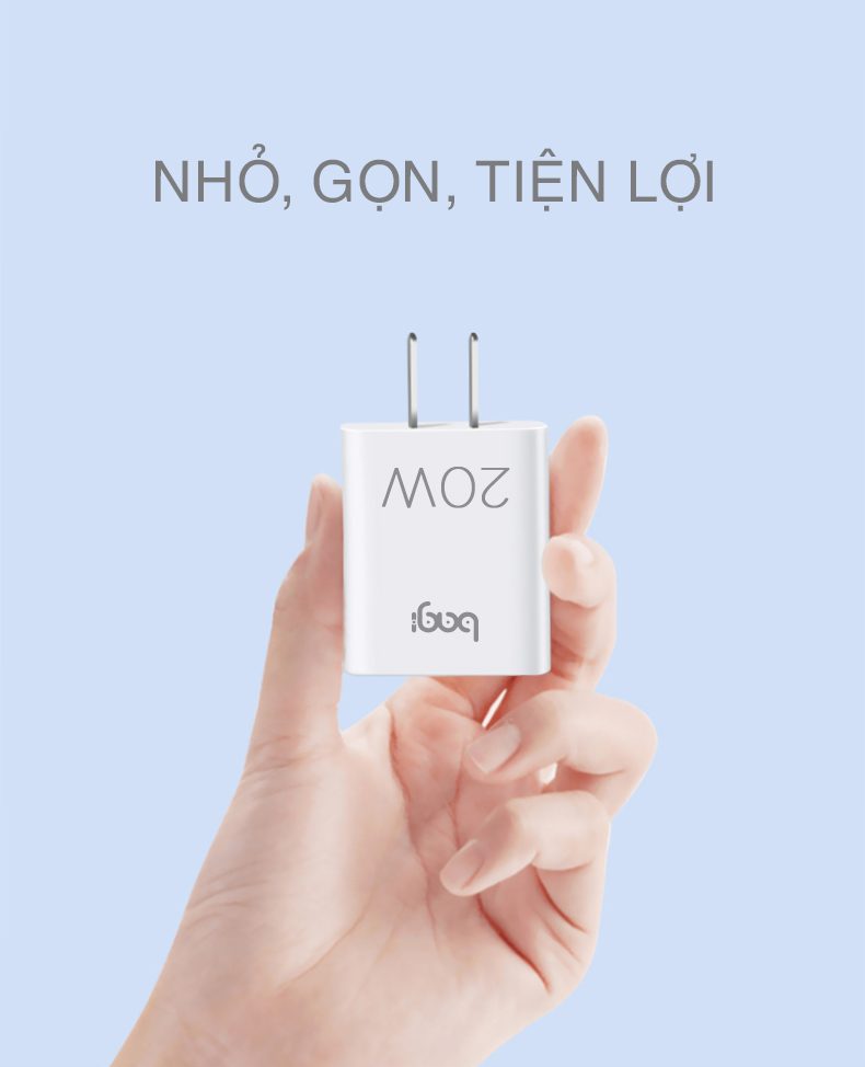 Củ sạc nhanh Bagi chuẩn PD 20W PD20 – ảnh 5