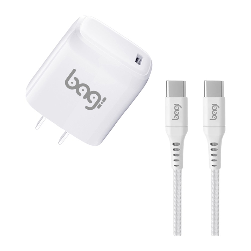 Combo củ + cáp sạc PD20w tiện lợi nhỏ gọn Bagi Type C-Type C