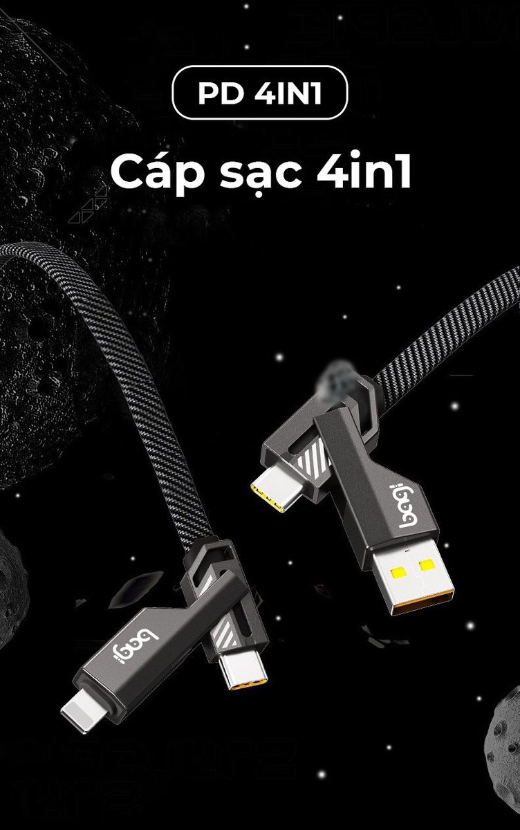 4in1 Sạc nhanh tiện lợi PD4in1 BAGI   – ảnh 13