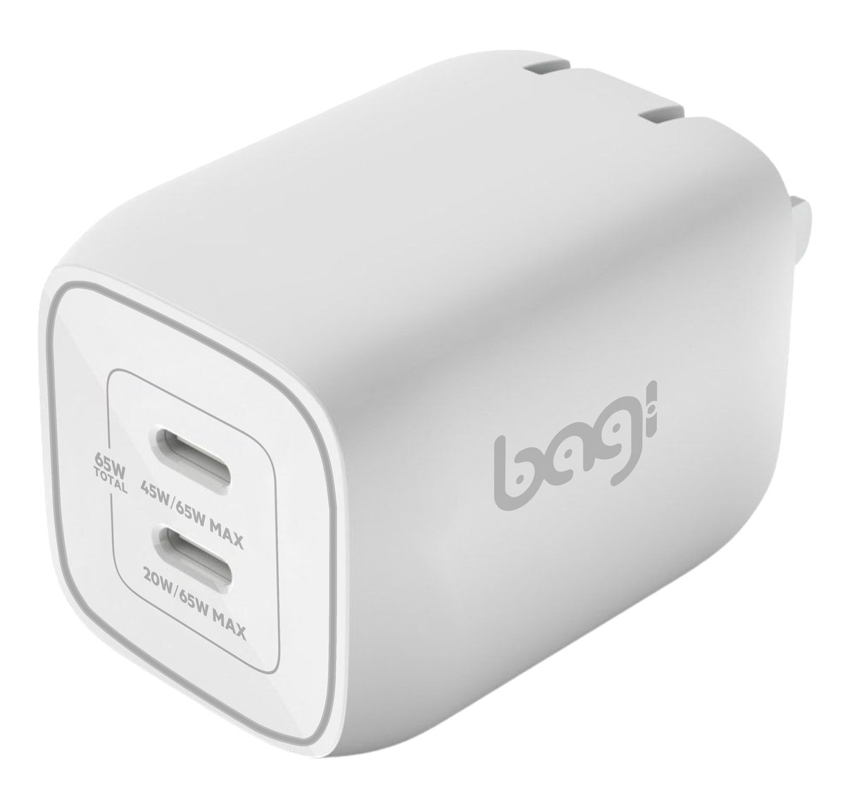 Củ sạc nhanh Bagi 65W 2 cổng Type-C PD65W – ảnh 7
